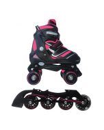 Patins à roulettes convertibles en patins à roues alignées 2 en 1 REVERSE Fuchsia taille M NEXTREME