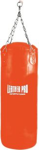 Sac de frappe Leather Pro Vide 20-30-40 kg en Eco-cuir 110x40 cm Couleur Orange TecnoFit Cod. SB110x40